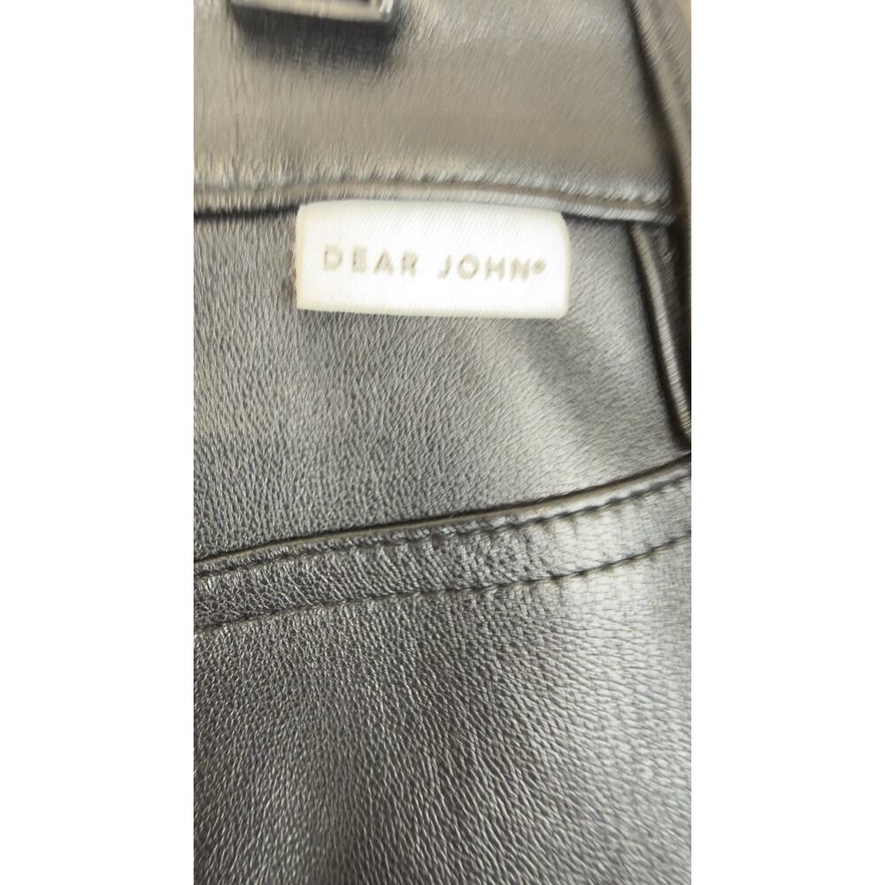 Dear John Jeanne Cropped Flare Mid Rise Vegan Leather Pants Women’s Size 29 - Picture 10 of 14